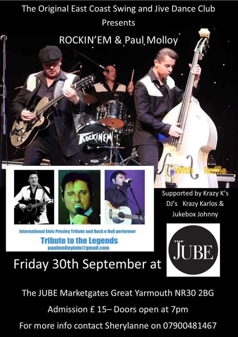 Rockin’Em & Paul Molloy – Friday 30th September – £15